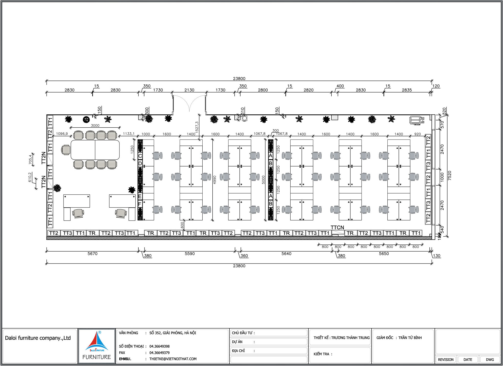 2D văn phòng Tiên Hưng