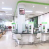 Thiết kế bàn quầy ngân hàng Vietcombank