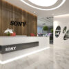 Thiết kế quầy lễ tân công ty SONY