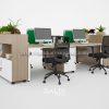Cụm bàn làm việc 4 người FMB15