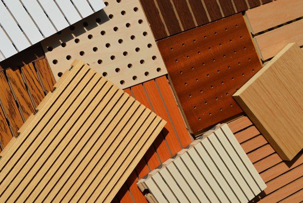 Tấm gỗ tiêu âm màu sắc đẹp, phù hợp với mọi không gian kiến trúc