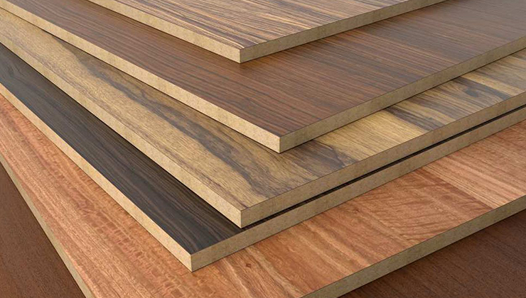 Gỗ MDF gồm cốt gỗ và lớp phủ bề mặt