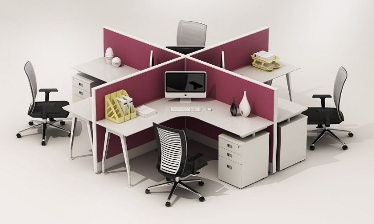 Cụm bàn làm việc đa dạng kiểu dáng, thiết kế bắt mắt