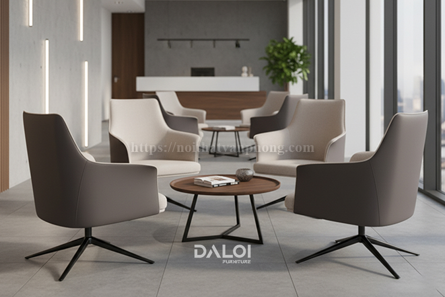 Không gian sảnh chờ hiện đại, chuyên nghiệp với Ghế thư giãn WL-X22