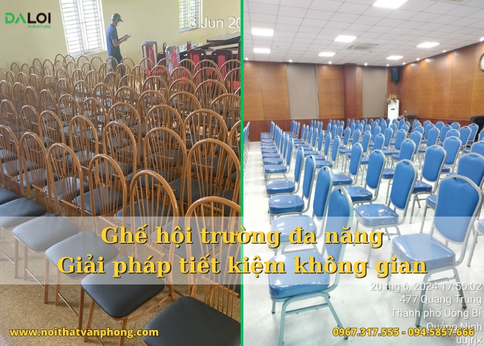 Ghế hội trường đa năng - giải pháp tiết kiệm không gian