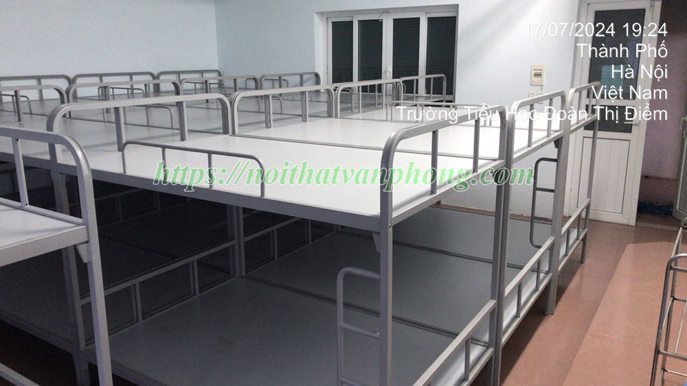 Cung cấp giường sắt 2 tầng cho trường tiểu học Đoàn Thị Điểm