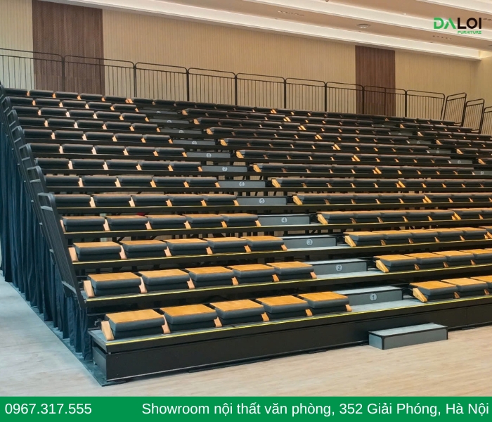 Tư vấn thiết kế hệ thống ghế nhà thi đấu, ghế khán đài di động