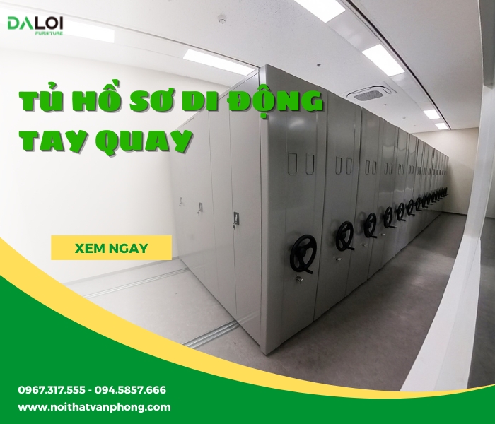 Tủ Hồ sơ di động tay quay