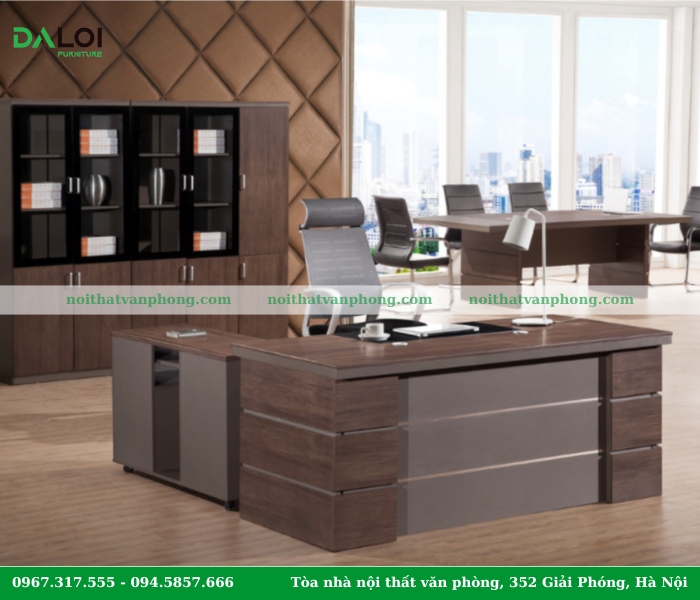 Bàn giám đốc gỗ công nghiệp phủ Melamine