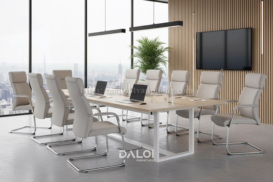 Không gian phòng họp hiện đại với ghế chân quỳ FMQ565