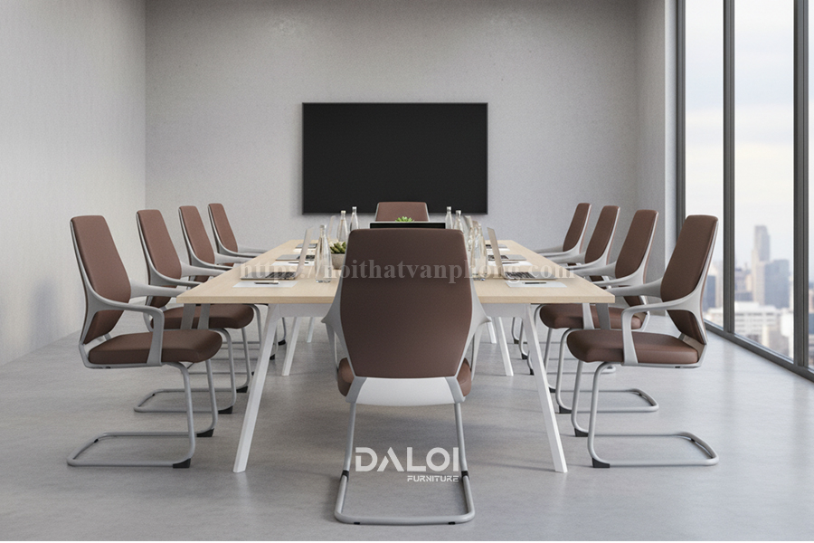 Không gian phòng họp hiện đại với ghế chân quỳ FMQ556