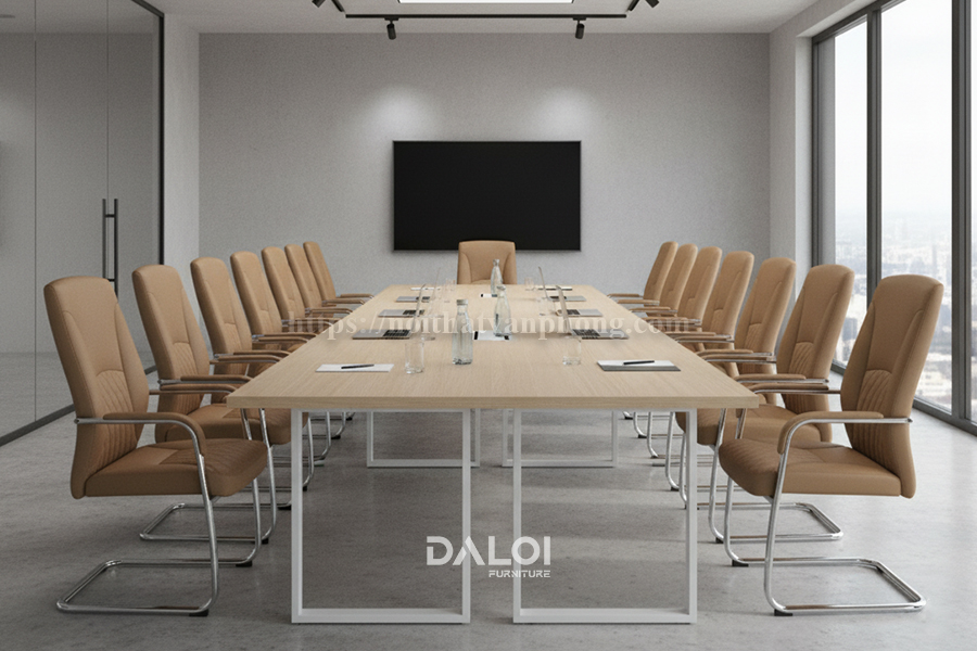 Không gian phòng họp hiện đại với ghế chân quỳ FMQ686