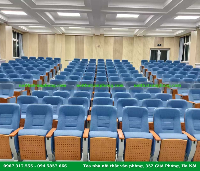 Hình ảnh thực tế ghế hội trường bọc nỉ