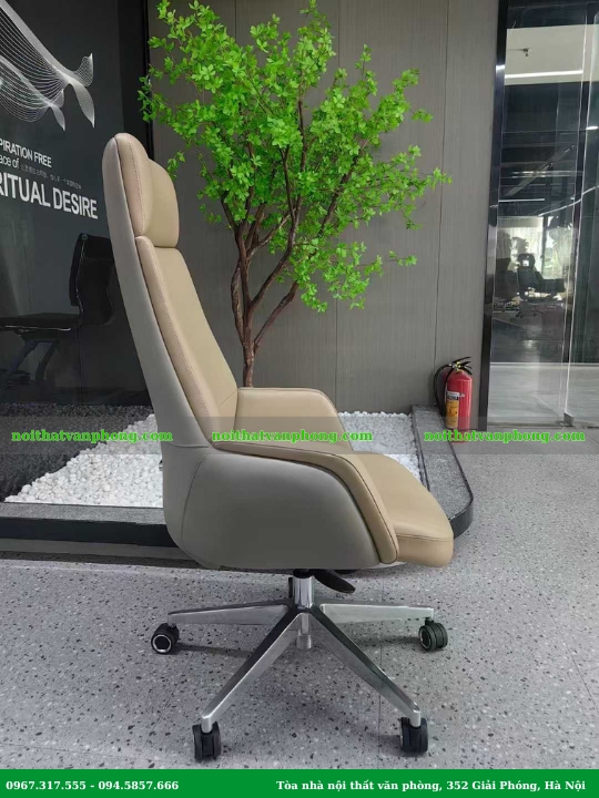 Hình ảnh thực tế ghế xoay văn phòng bọc da P27A