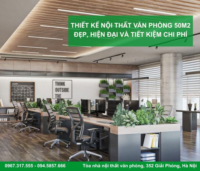 Thiết kế nội thất văn phòng 50m2