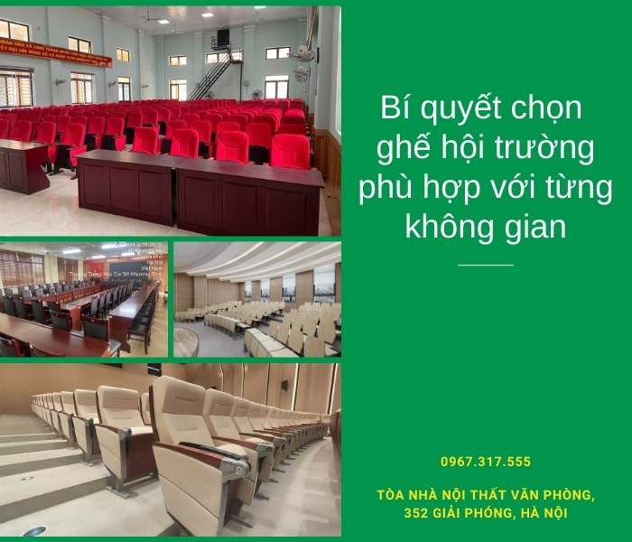 Bí quyết chọn ghế hội trường phù hợp với từng không gian