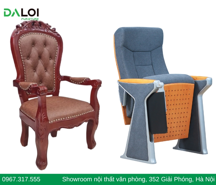 Ghế hội trường bọc nỉ hay bọc da - loại nào tốt hơn cho bạn?