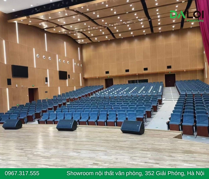 Giải pháp bố trí ghế hội trường 500 chỗ tối ưu công năng & thẩm mỹ