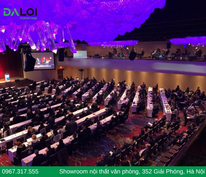 Sơ đồ bố trí ghế hội trường kiểu rạp hát (Theater Style)