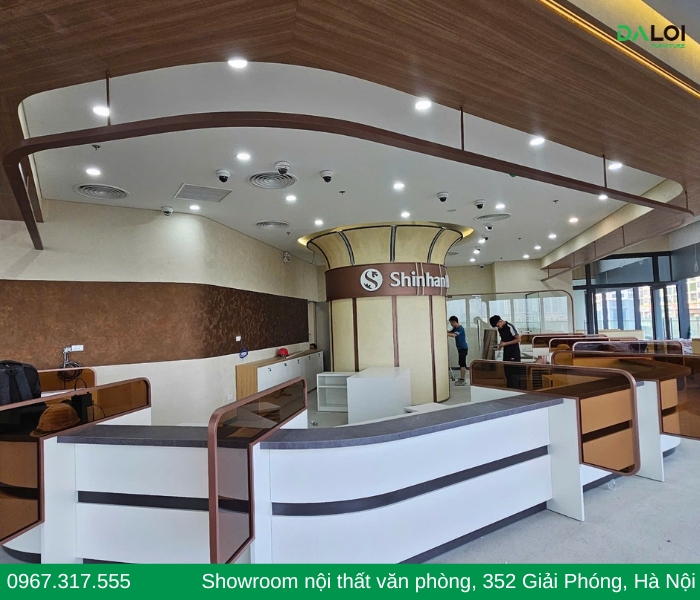 Bàn quầy giao dịch ngân hàng Shinhan bank