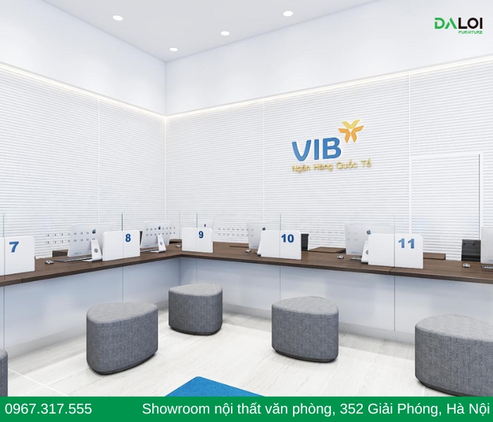 Bàn quầy giao dịch ngân hàng VIB
