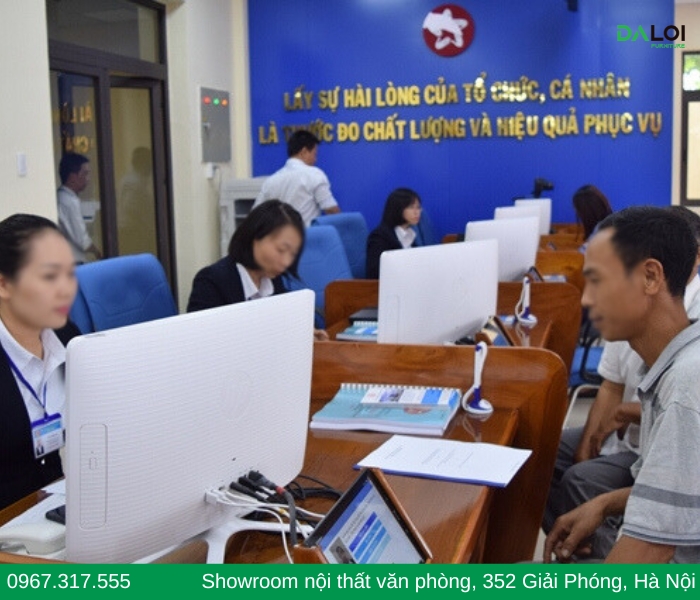 Bàn quầy trung tâm hành chính công