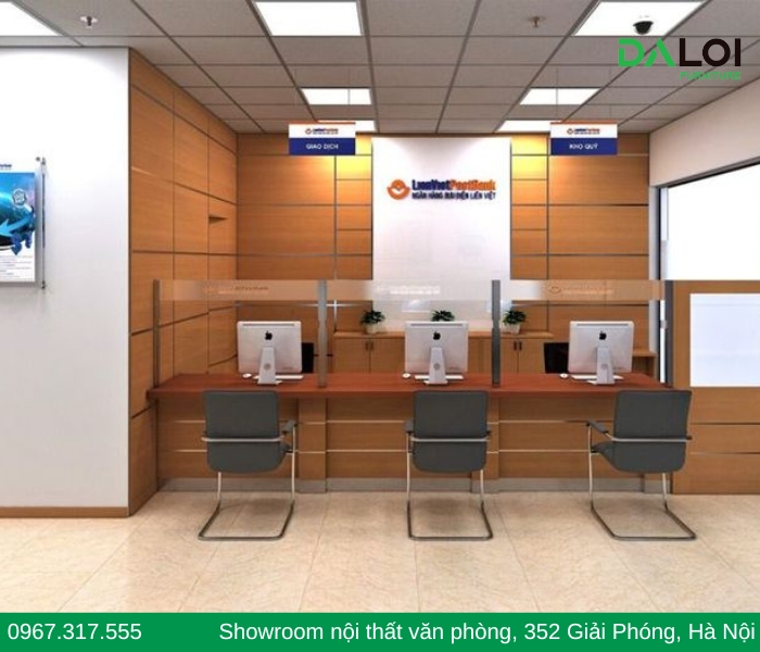 Nội thất Đa Lợi đơn vị thi công bàn quầy giao dịch uy tín, chuyên nghiệp