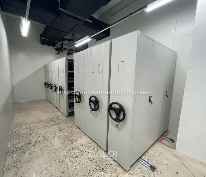 Lắp đặt tủ hồ sơ di động tay quay tại KCN Liên Thái Hà