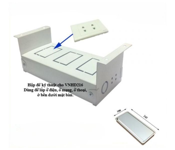 Đế ổ cắm điện âm bàn VNHD216DE