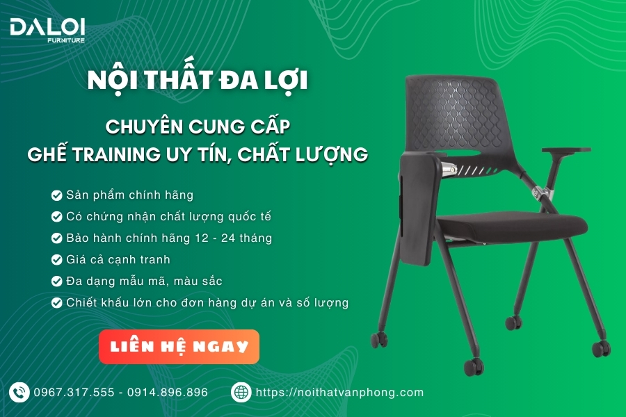 Nội thất Đa Lợi – Địa chỉ chuyên cung cấp các mẫu ghế training, ghế đào tạo chất lượng