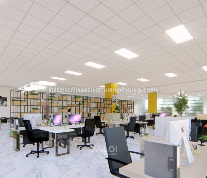 Thiết kế nội thất văn phòng 200m2 công năng và thẩm mỹ