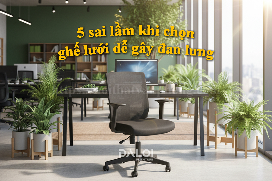 5 sai lầm khi chọn ghế lưới dễ gây đau lưng