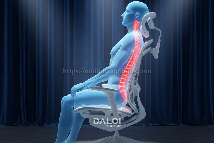 Cấu tạo cơ bản của ghế lưới văn phòng công thái học