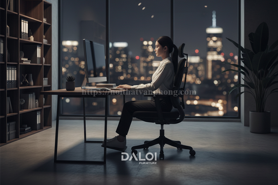 Hướng dẫn chỉnh ghế lưới văn phòng đúng chuẩn công thái học