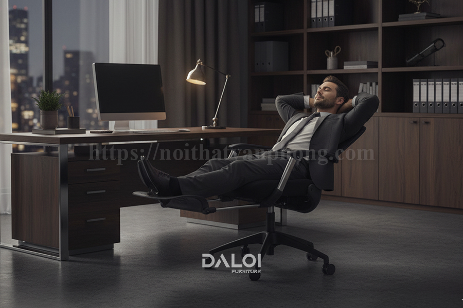 Ghế lưới văn phòng ngả lưng thư giãn và hỗ trợ giấc ngủ trưa