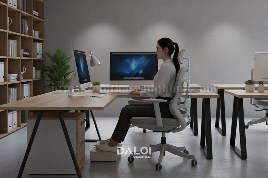 Hướng dẫn cách ngồi ghế công thái học đúng chuẩn