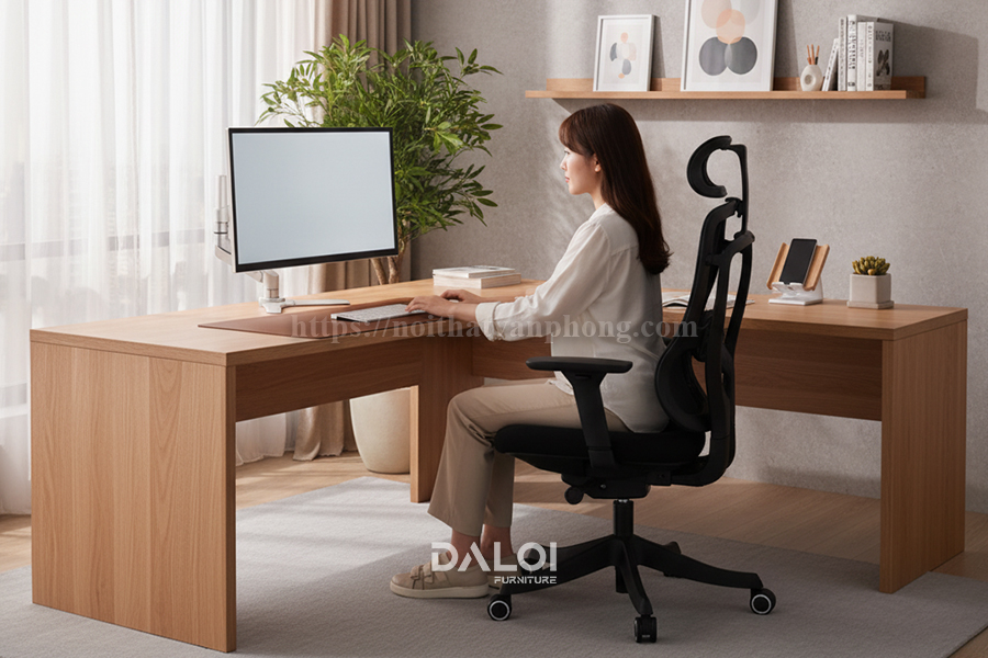 Cách setup không gian làm việc tại nhà với ghế lưới