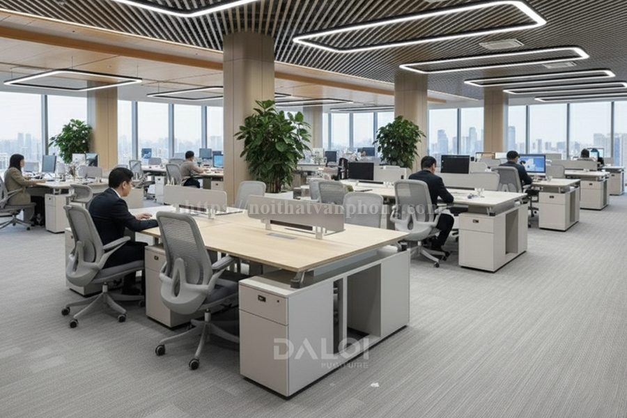 Gợi ý setup không gian làm việc đẹp cùng ghế lưới văn phòng màu xám