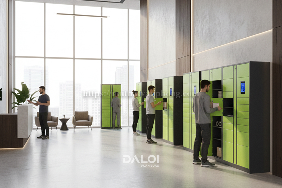 Ứng dụng thực tế của tủ locker thông minh
