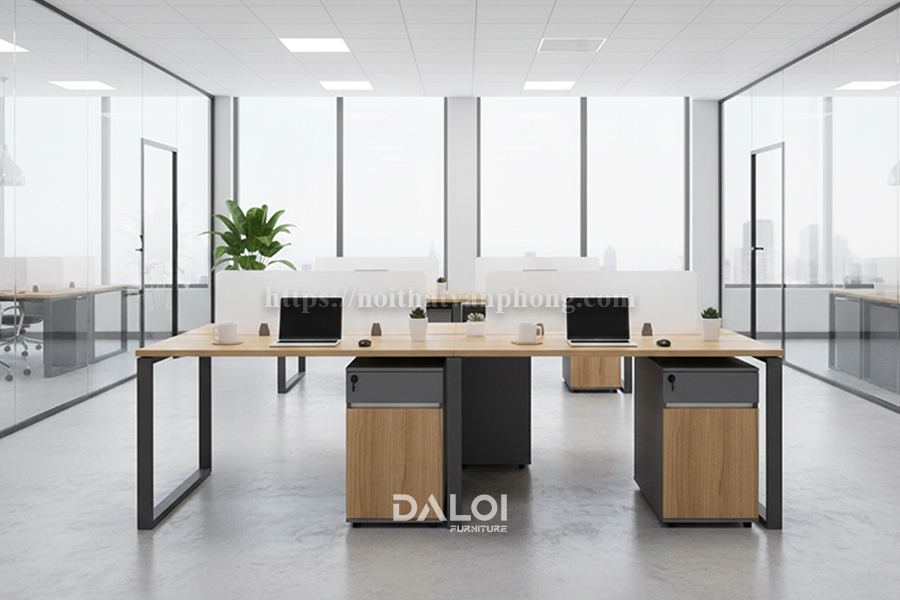 Vì sao bàn làm việc chân sắt có hộc tủ là giải pháp hợp lý nhất?