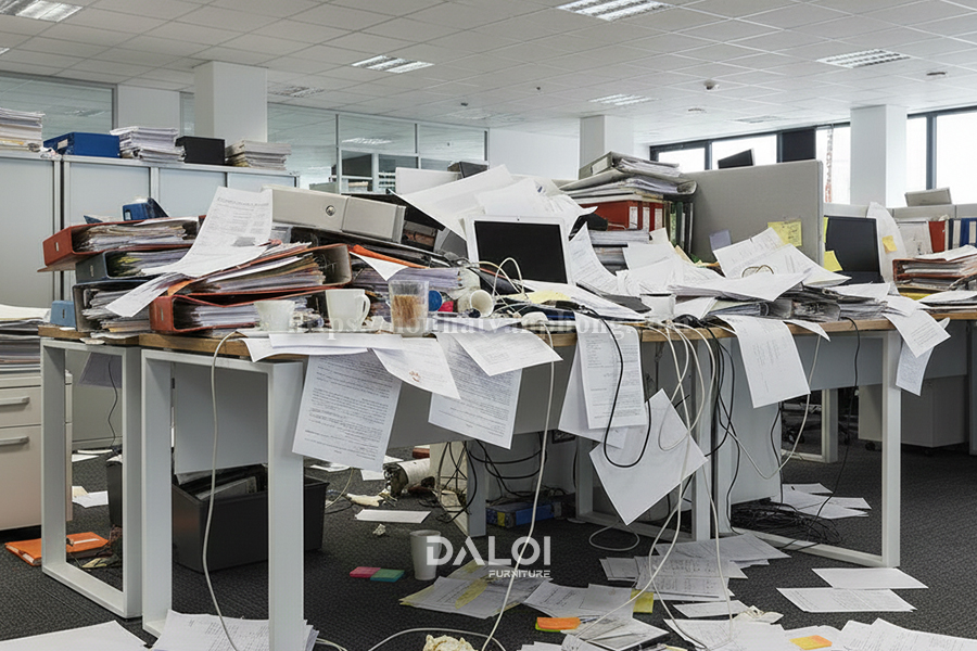 Không gian bàn làm việc bừa bộn – vấn đề nhiều văn phòng đang gặp phải