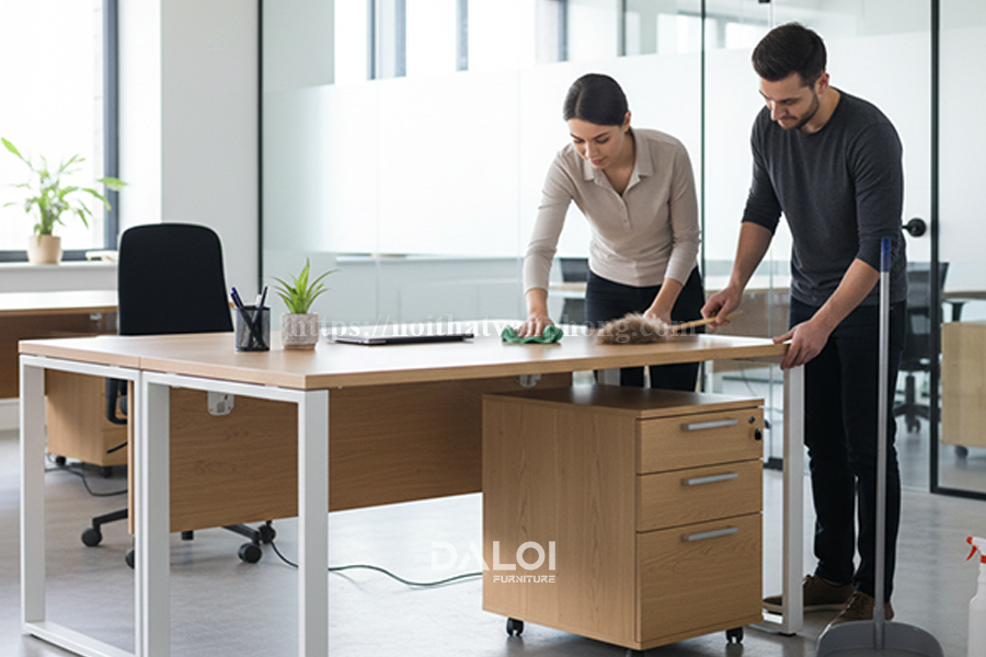 Cách chọn bàn làm việc chân sắt có hộc tủ bền – dùng lâu