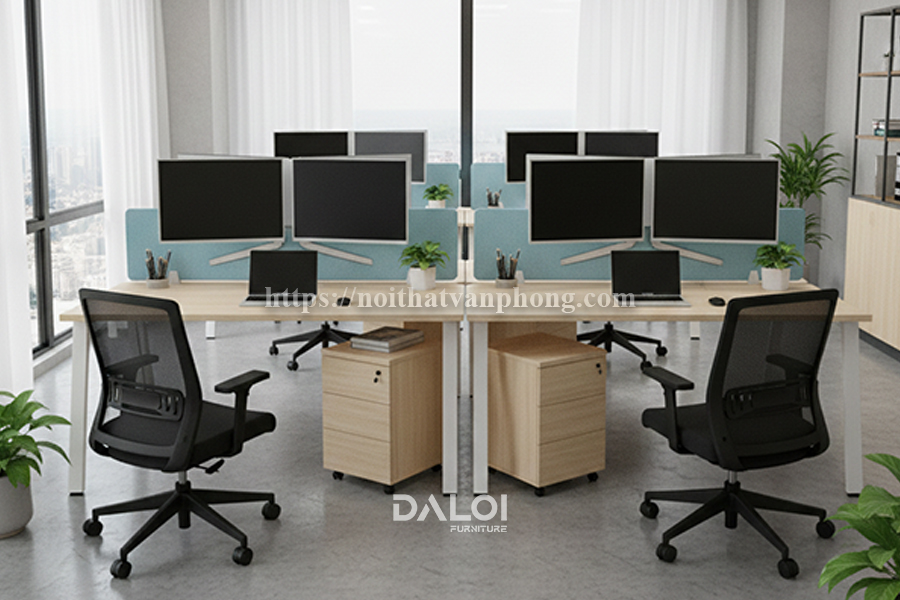 Bàn chân sắt 1m4 có phù hợp với văn phòng nhỏ không?