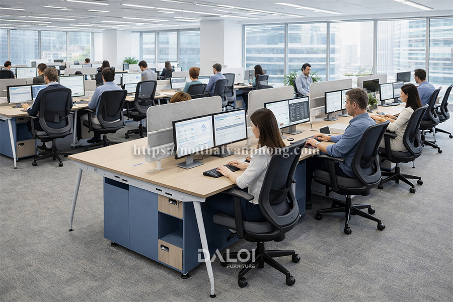 Không gian làm việc chung Đa Lợi trực tiếp sản xuất nội thất