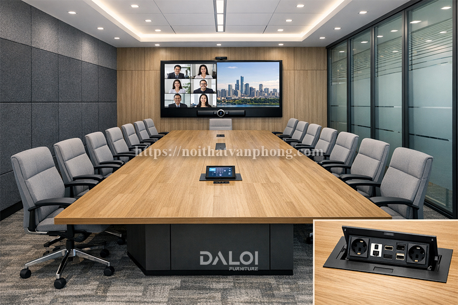 Không gian phòng họp Đa Lợi trực tiếp sản xuất nội thất