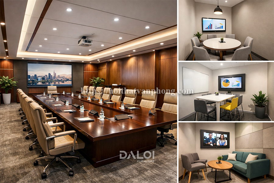khu vực phòng họp trong thiết kế nội thất văn phòng 400m2
