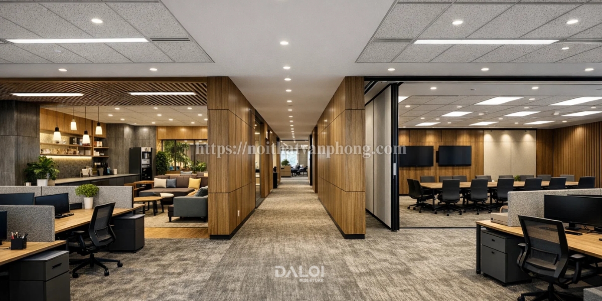 Thiết kế nội thất văn phòng từ 300m2 đến 500m2