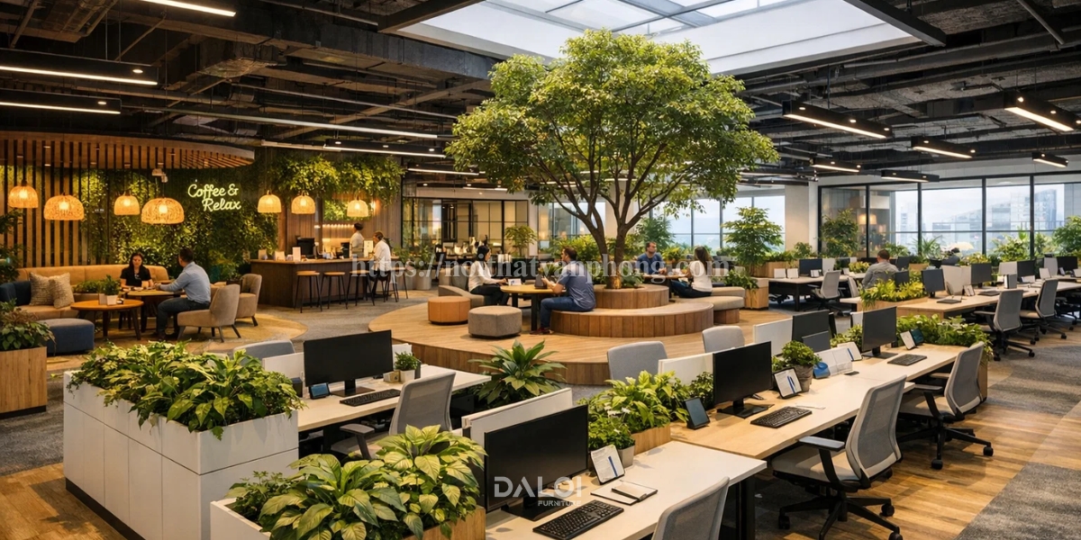 Thiết kế nội thất văn phòng lớn trên 500m2
