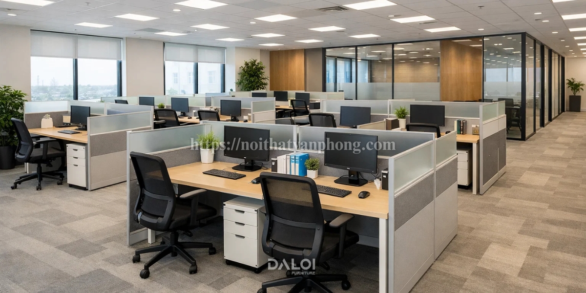 Thiết kế văn phòng không gian làm việc nhân viên