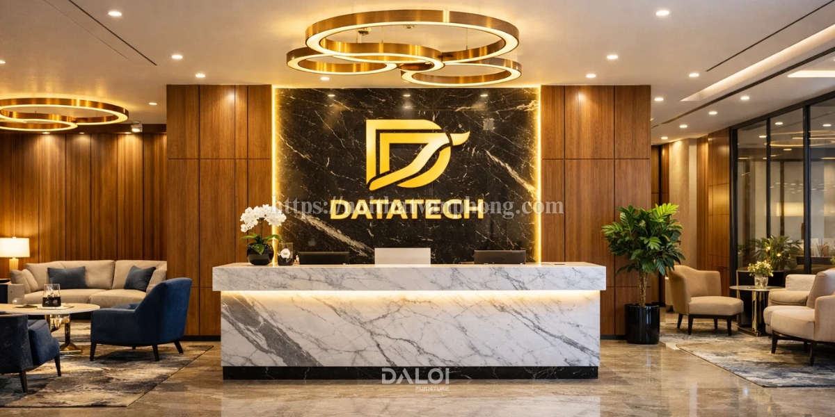 Thiết kế văn phòng khu vực lễ tân và sảnh tiếp khách